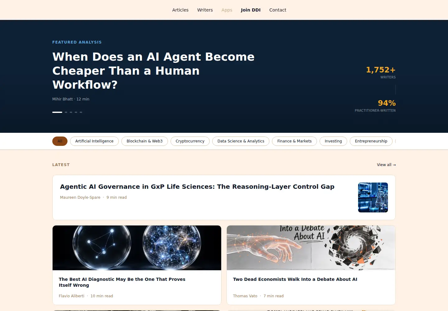Screenshot of datadriveninvestor.com