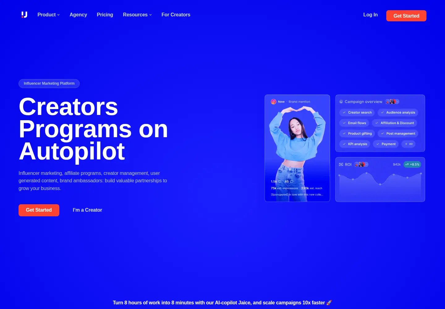 Screenshot of upfluence.com