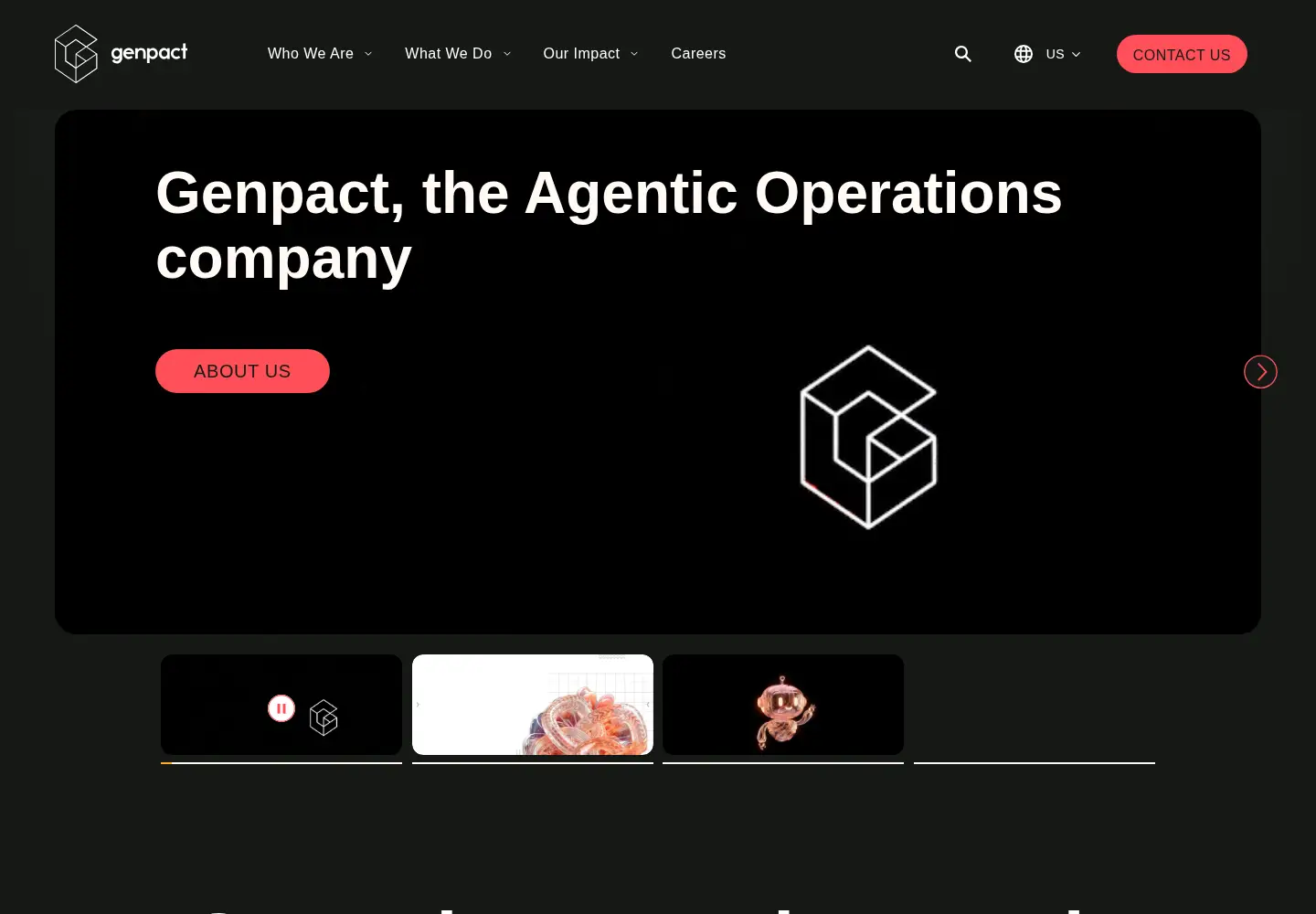 Captured homepage of genpact.com in the current scan