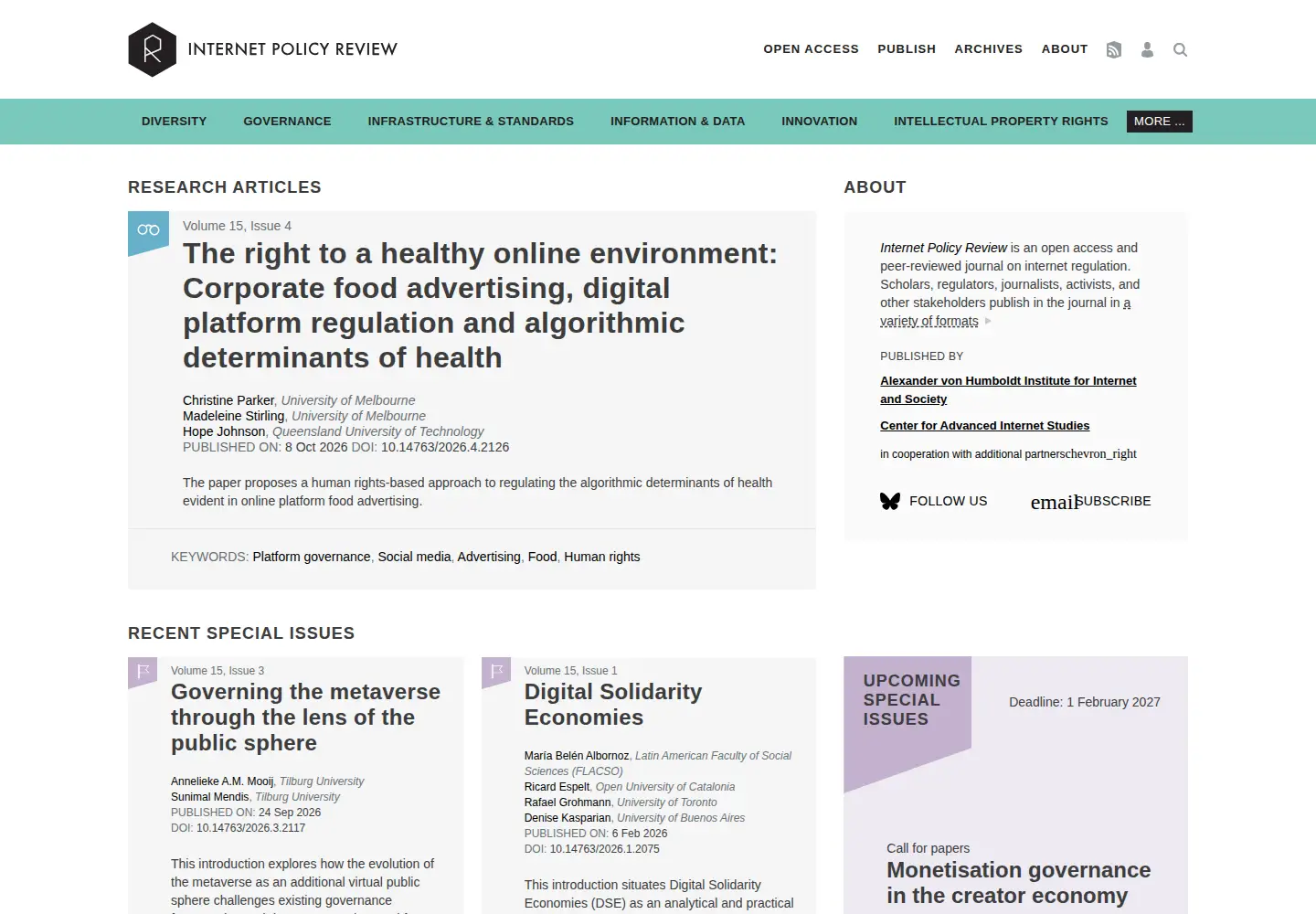 Screenshot of policyreview.info