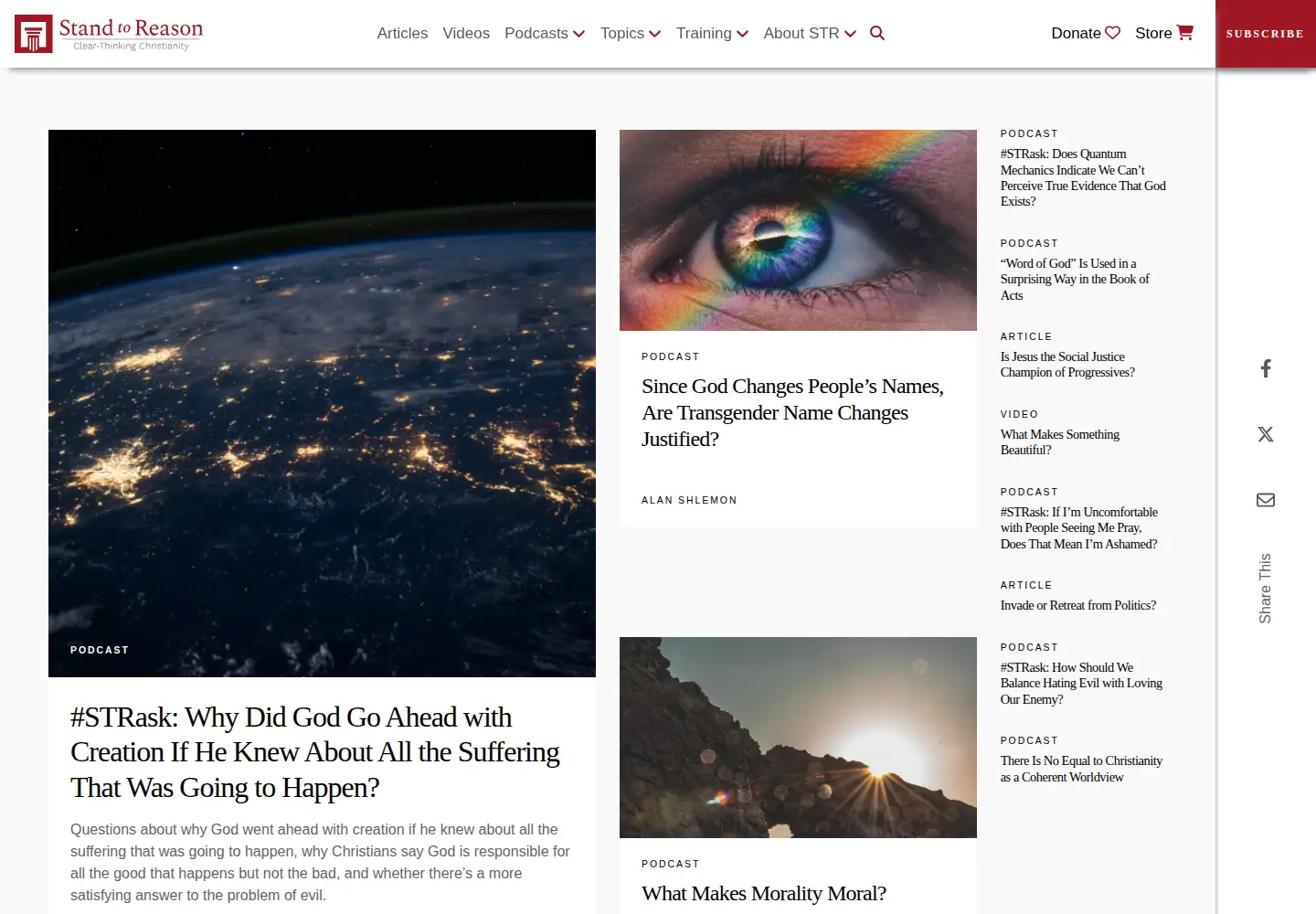 Captured homepage of str.org in the current scan