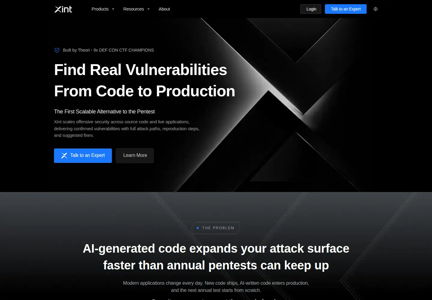 Screenshot of xint.io