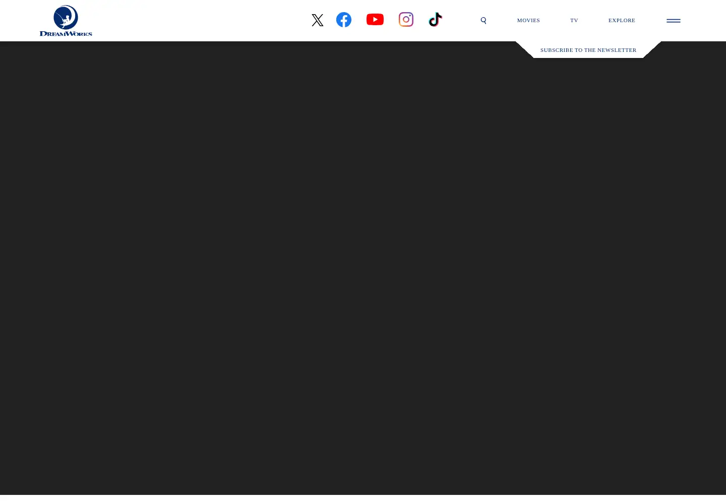 Captured homepage of dreamworks.com in the current scan