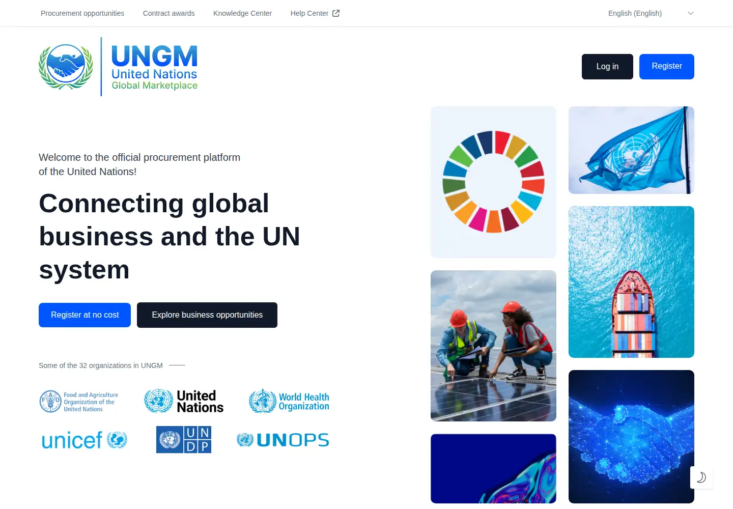 Screenshot of ungm.org