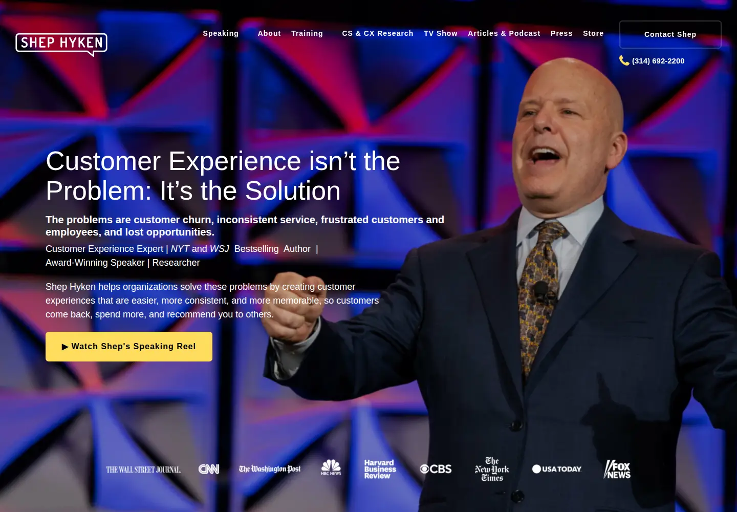 Screenshot of hyken.com