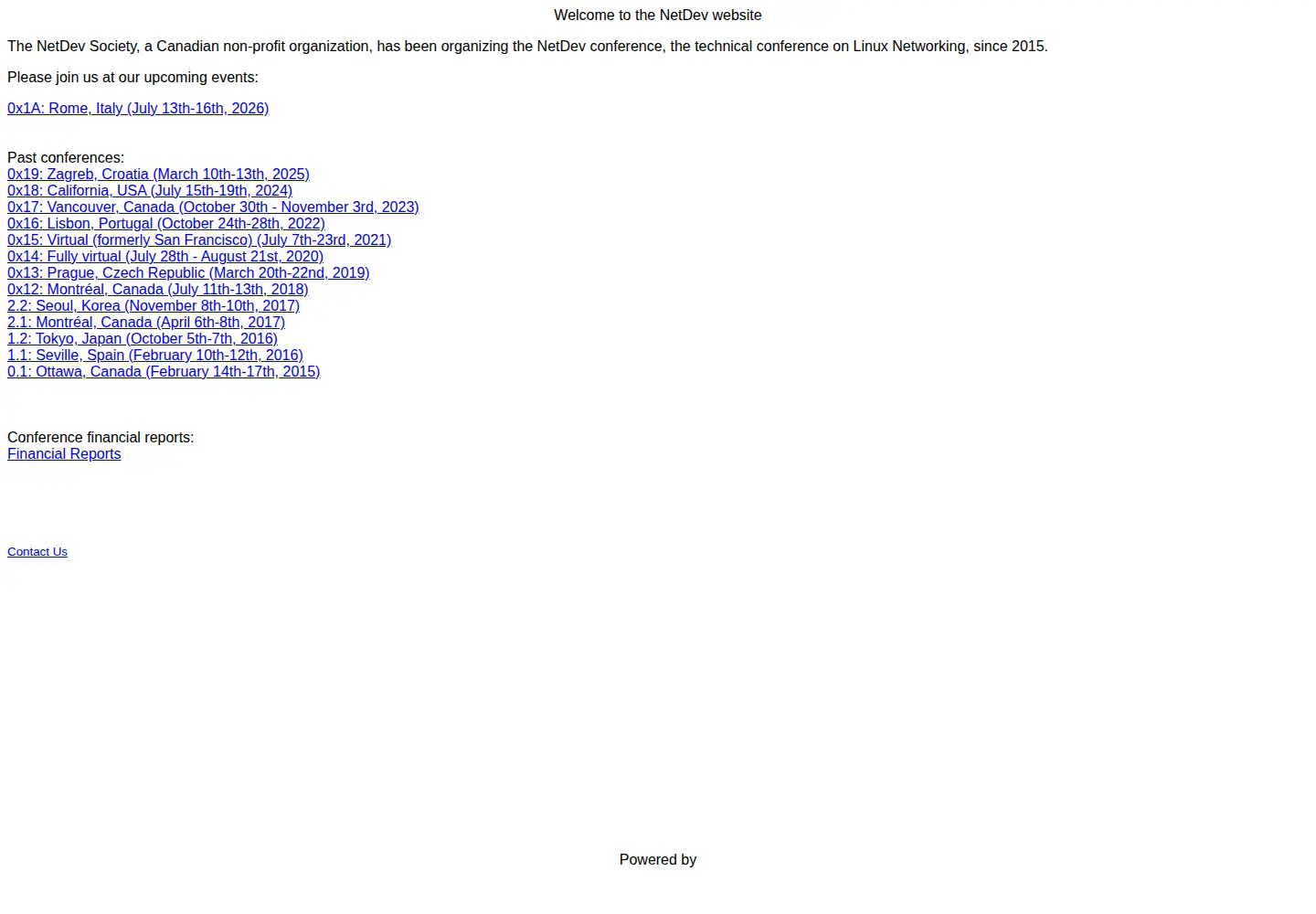 Screenshot of netdevconf.org