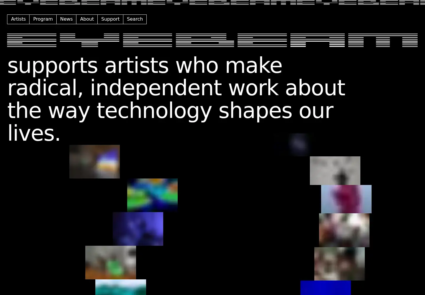 Captured homepage of eyebeam.org in the current scan