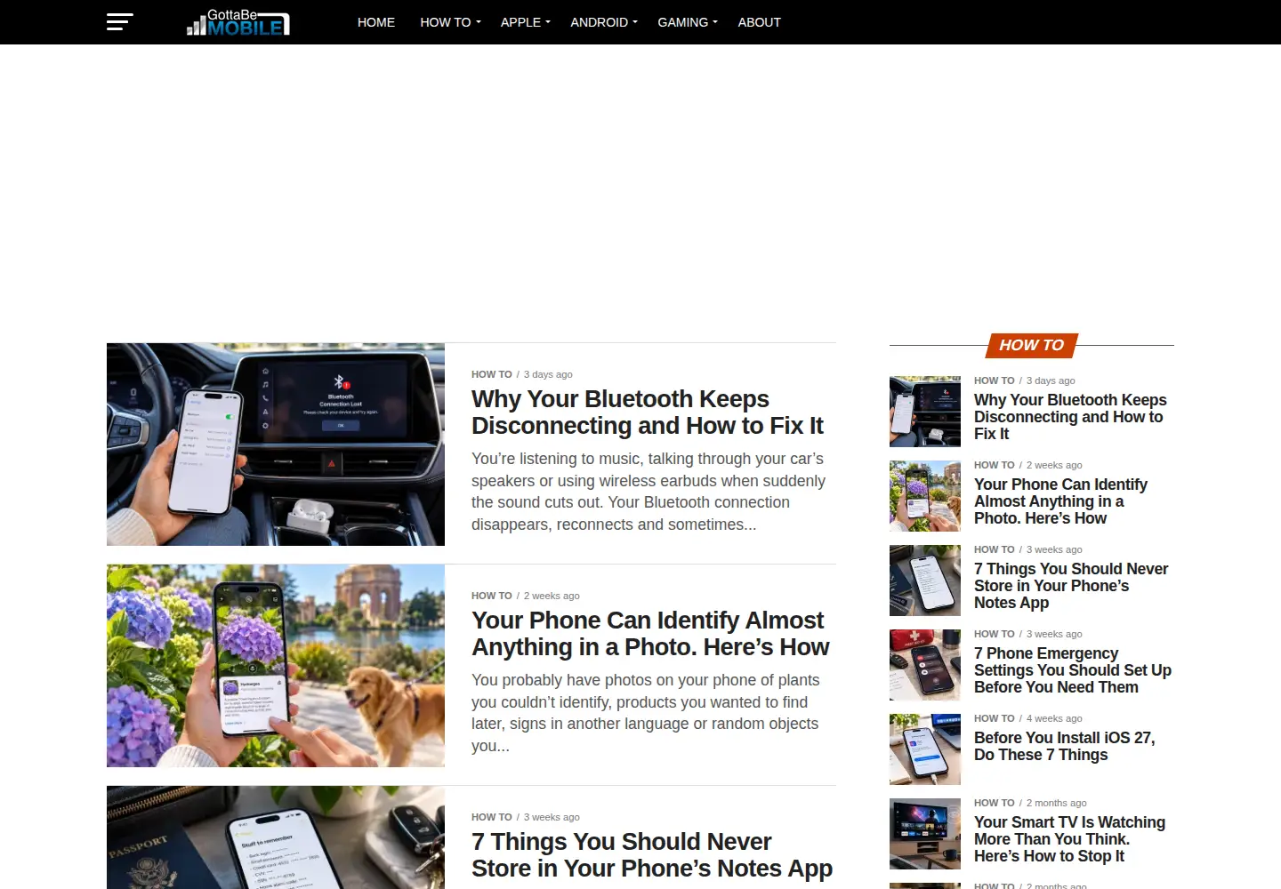Captured homepage of gottabemobile.com in the current scan