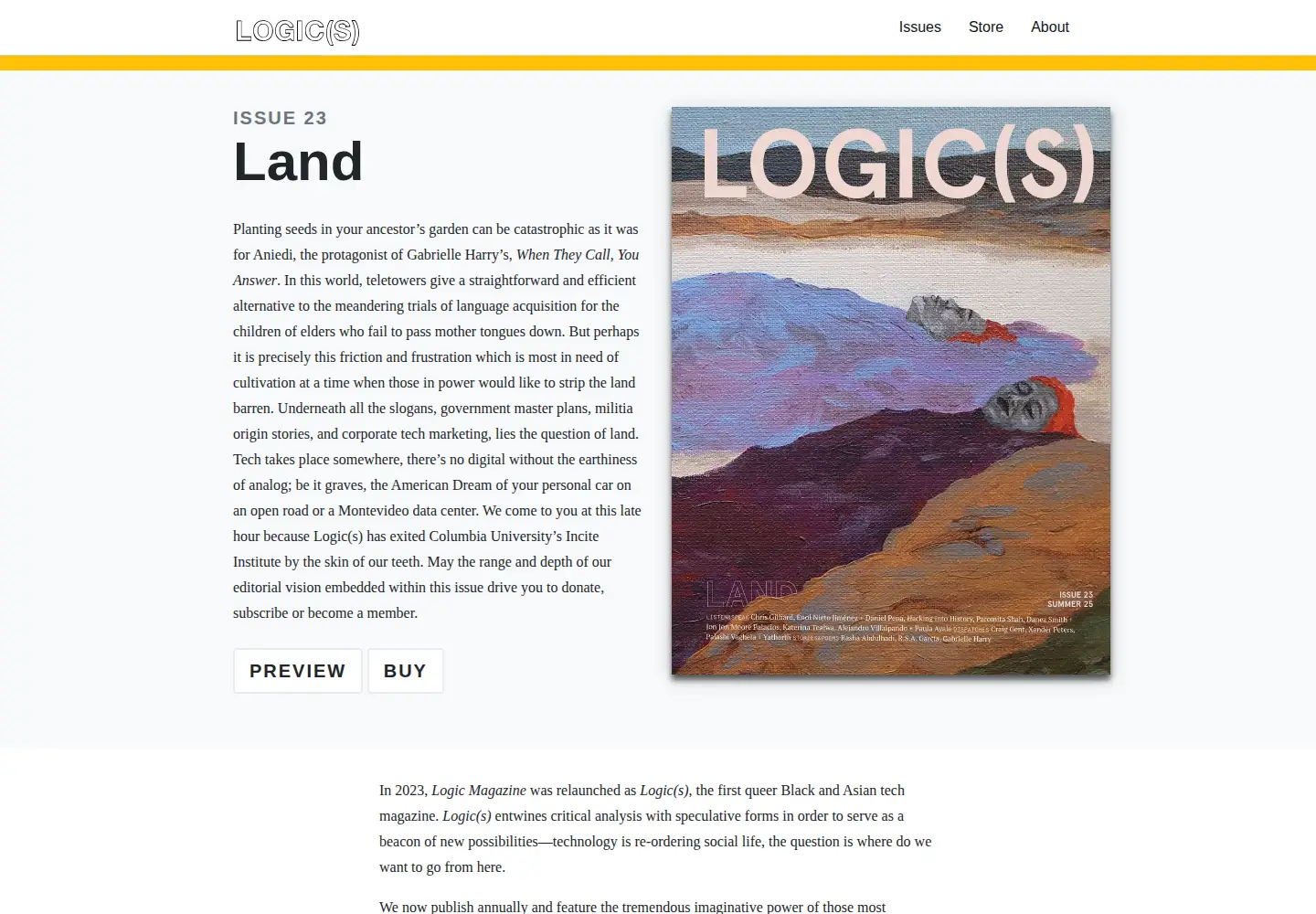 Screenshot of logicmag.io