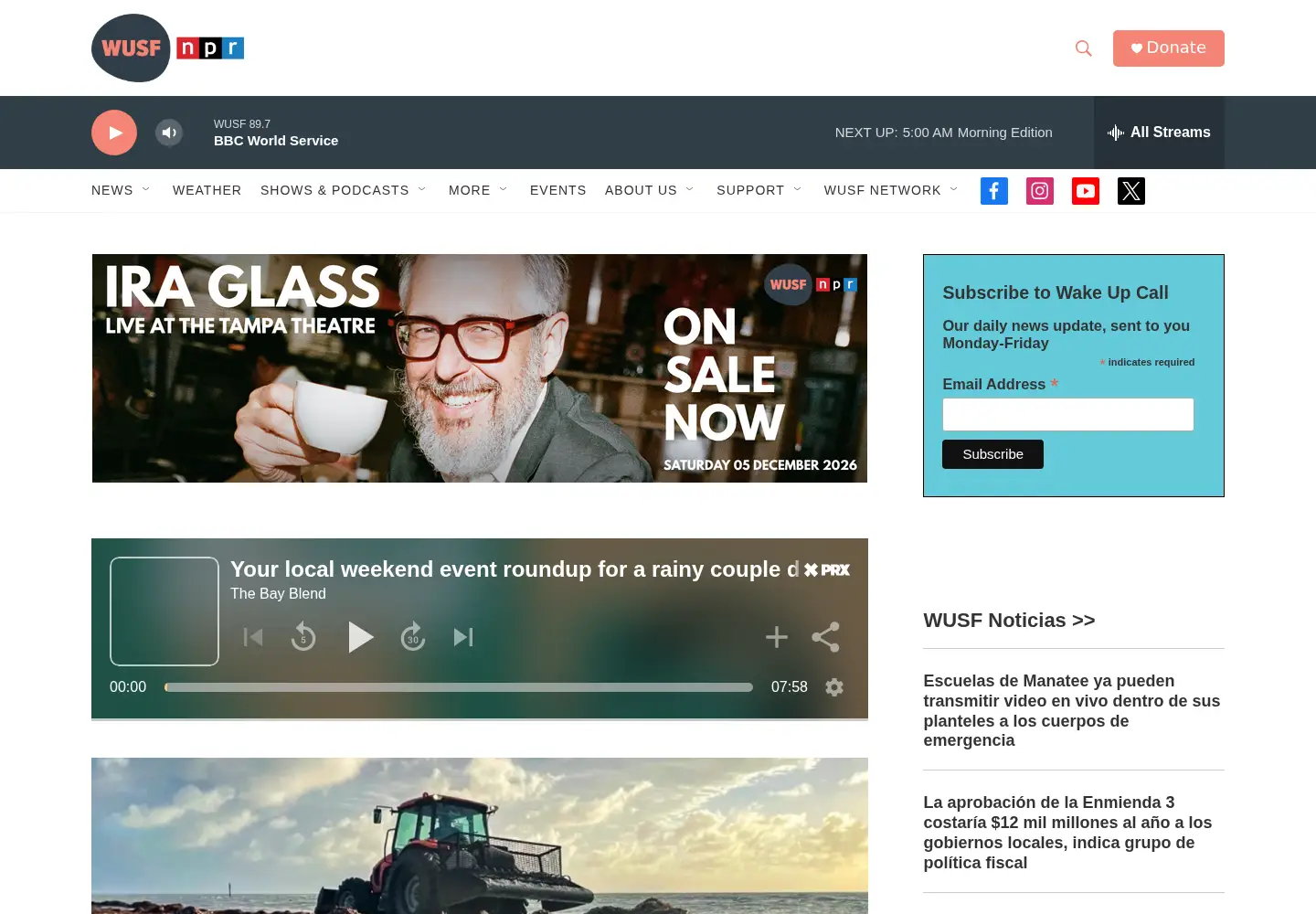 Screenshot of wusf.org