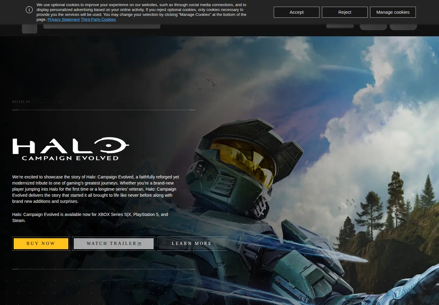 Screenshot of halowaypoint.com