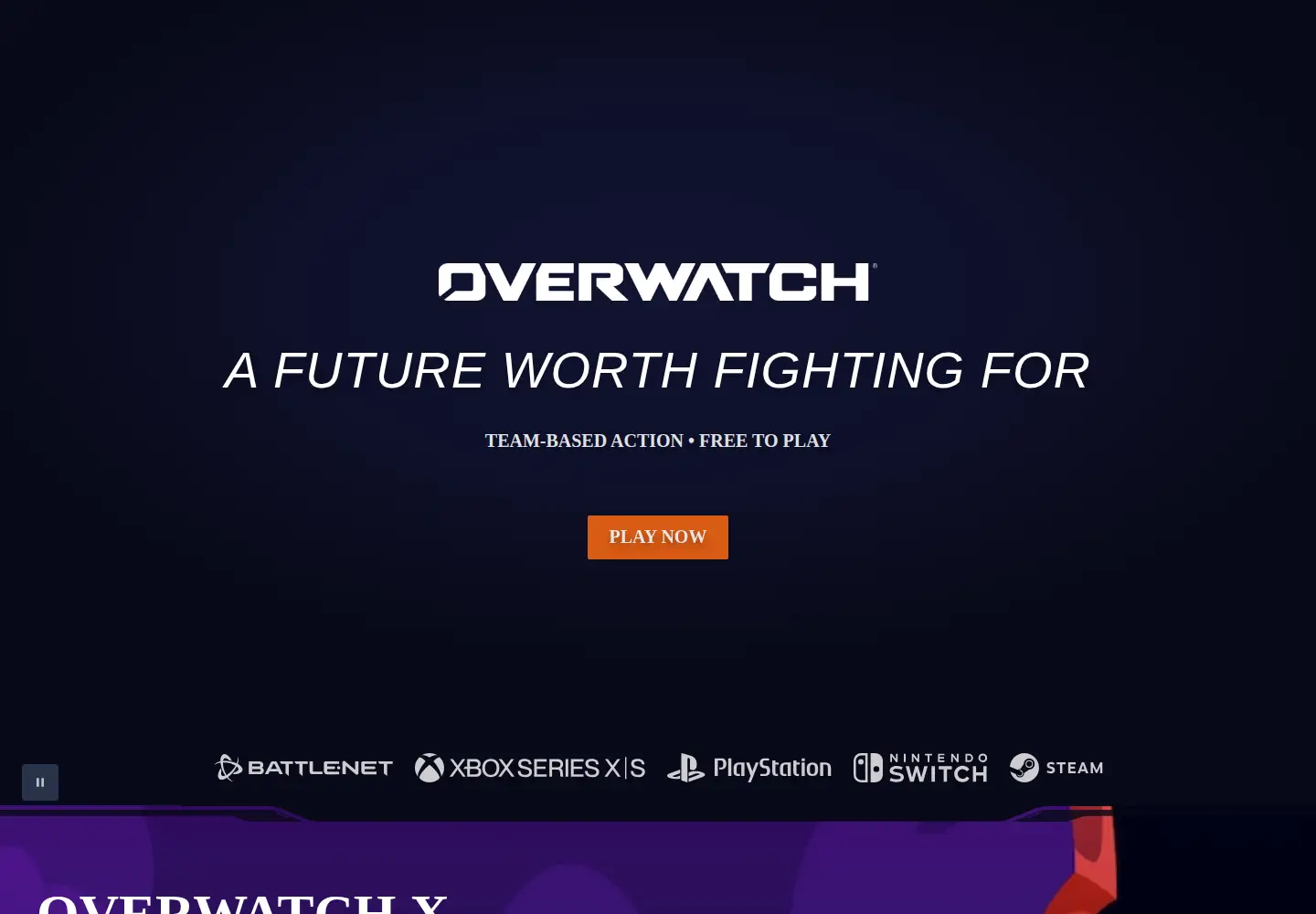 Captured homepage of playoverwatch.com in the current scan