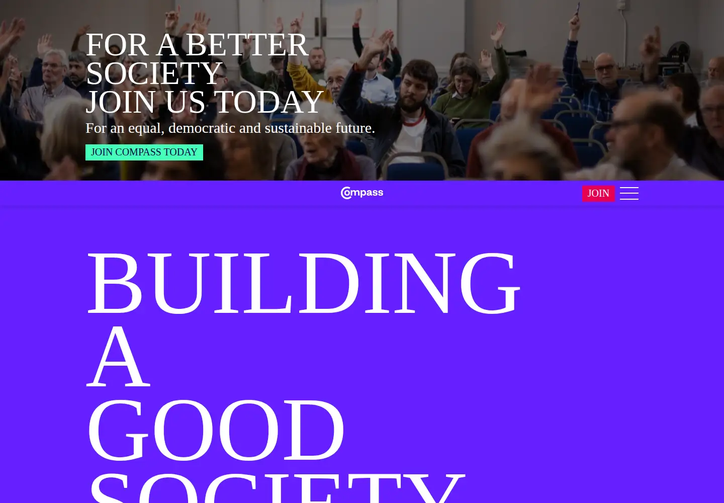 Screenshot of compassonline.org.uk