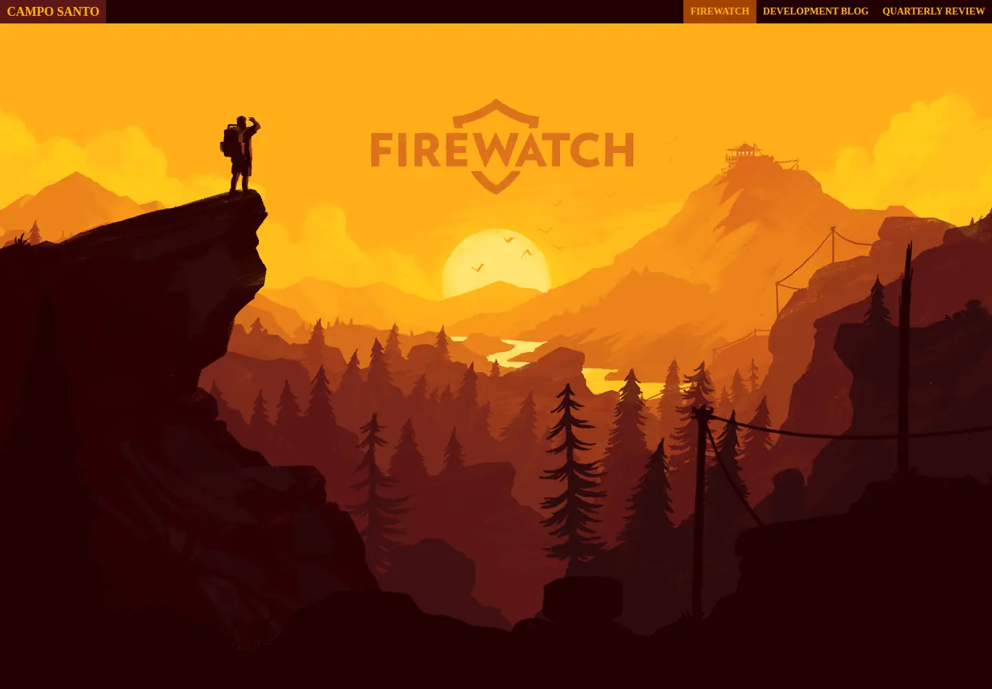 Captured homepage of firewatchgame.com in the current scan