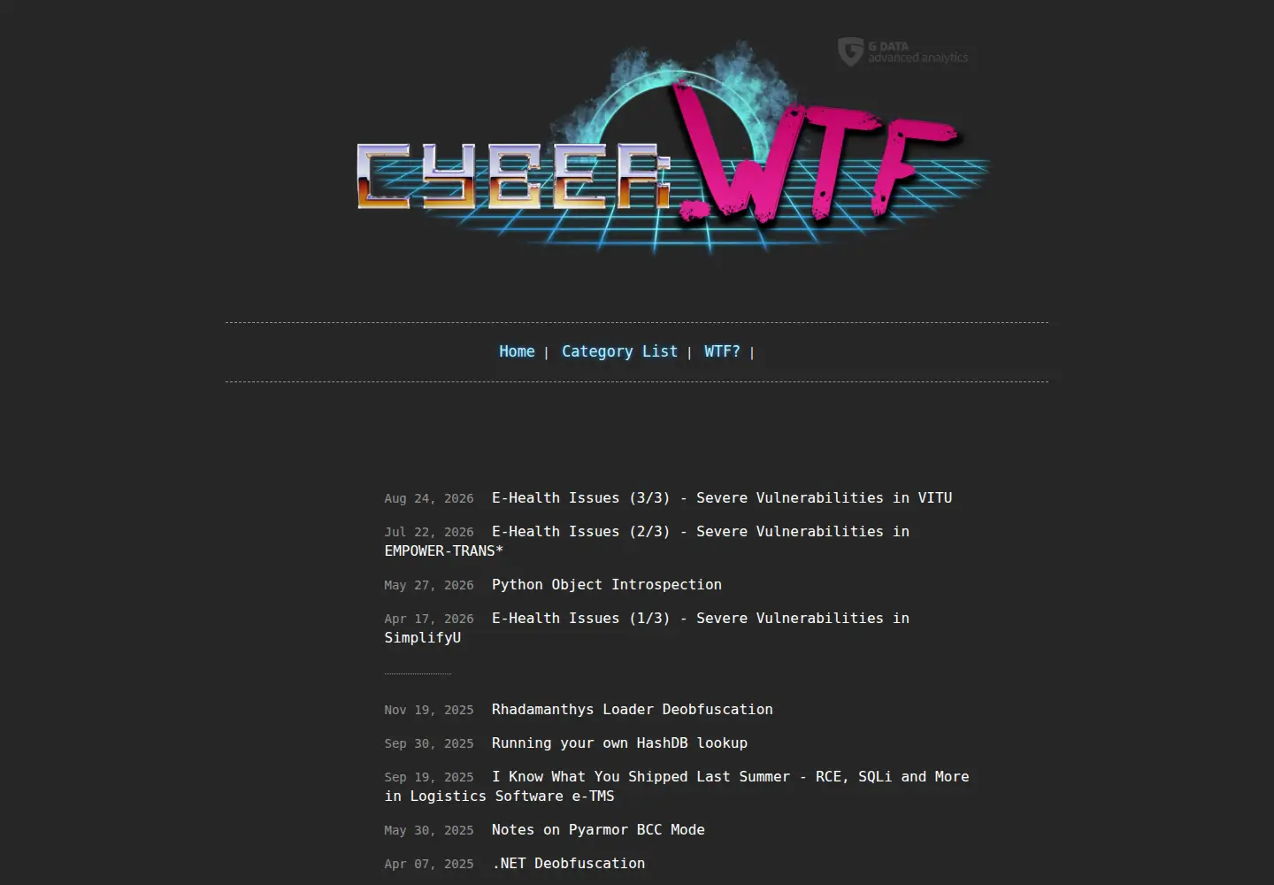 Screenshot of cyber.wtf