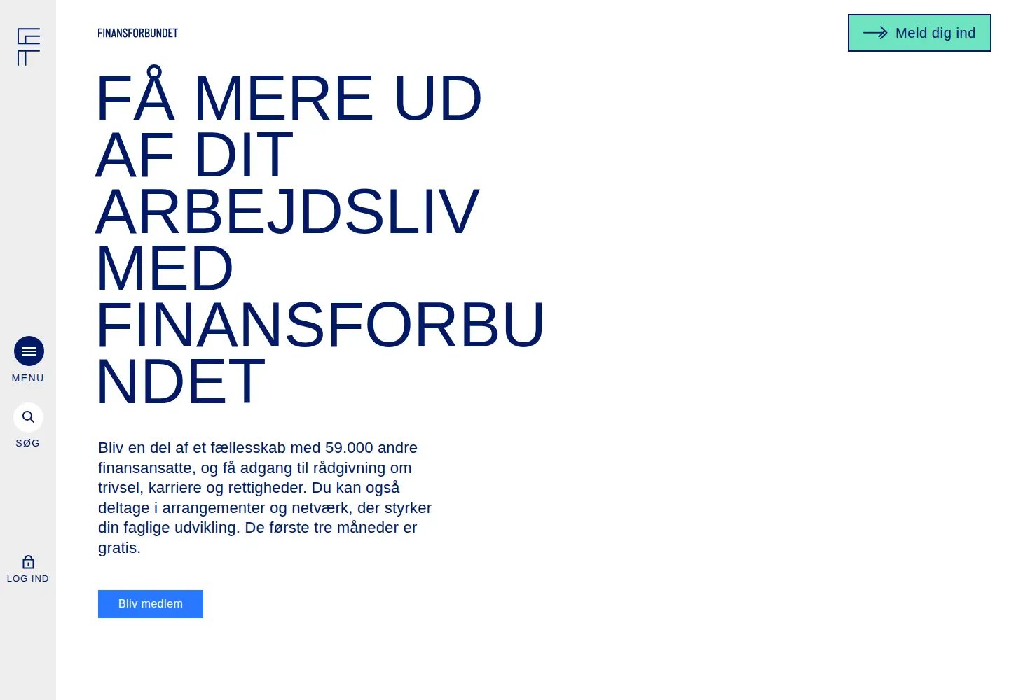 Screenshot of finansforbundet.dk