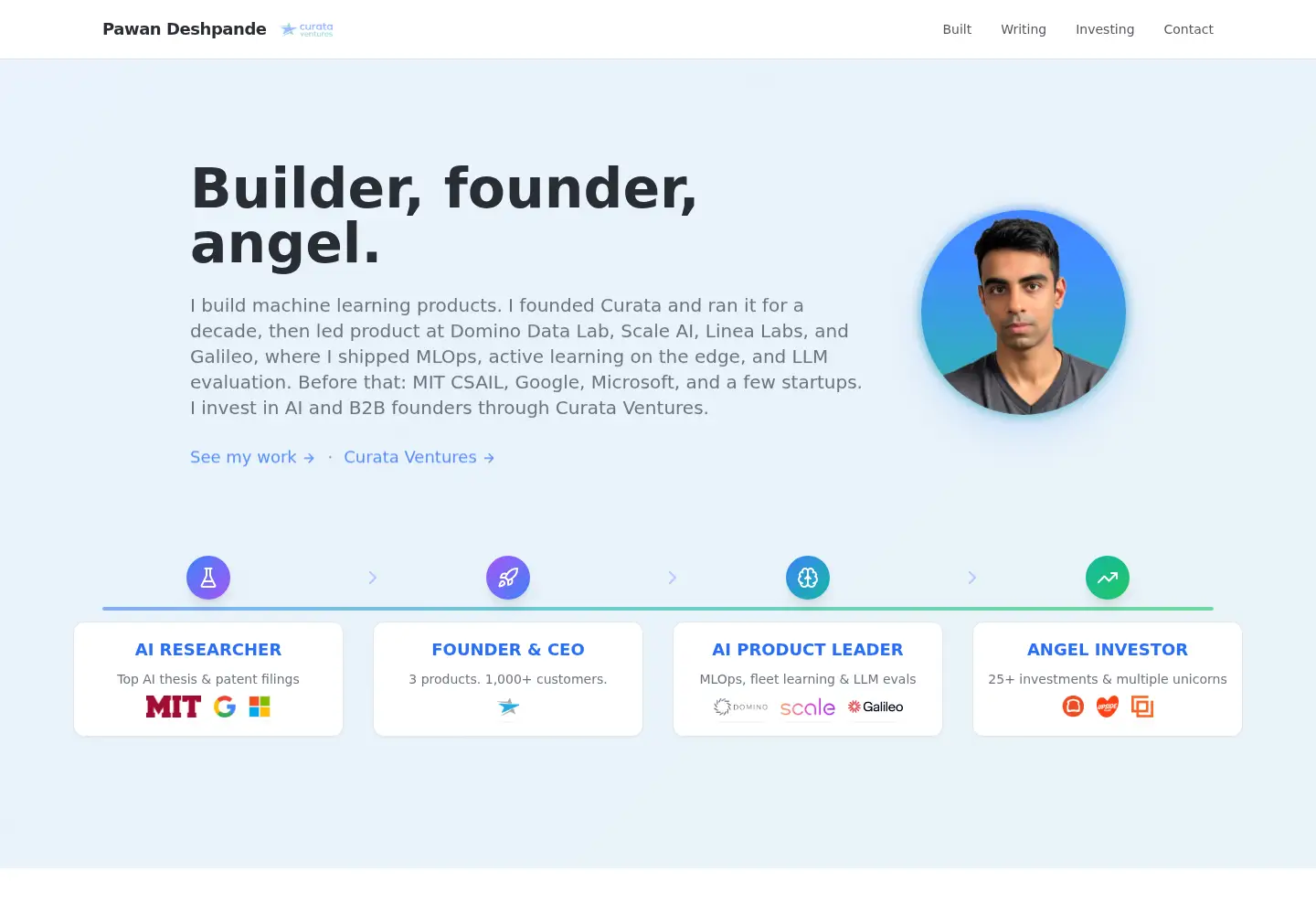 Screenshot of curata.com