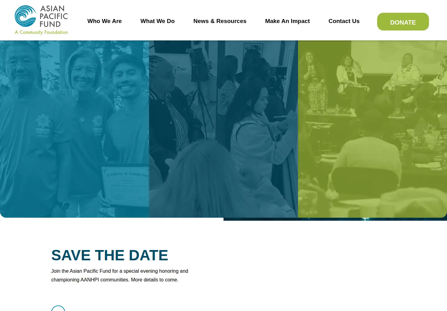 Captured homepage of asianpacificfund.org in the current scan