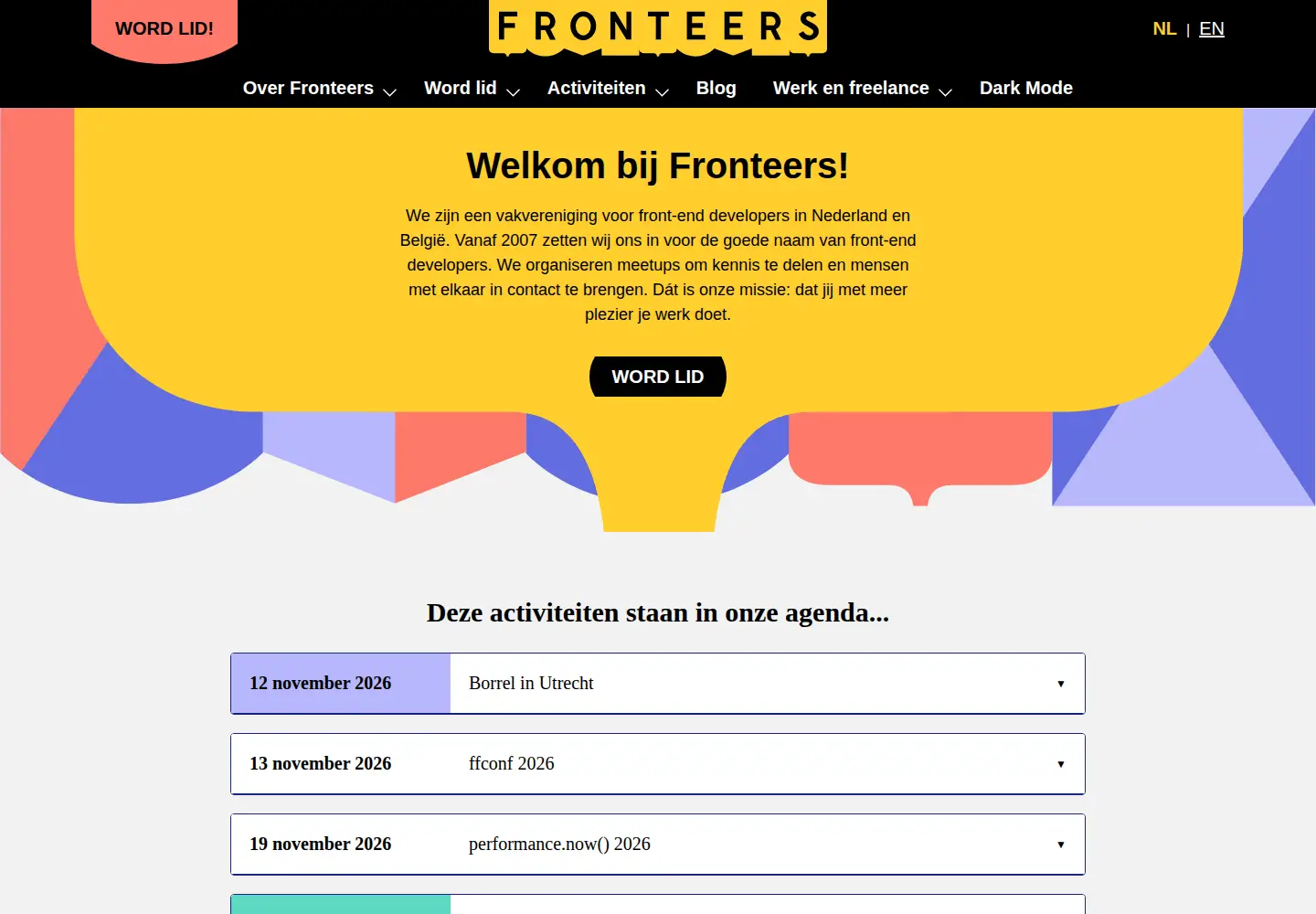 Screenshot of fronteers.nl