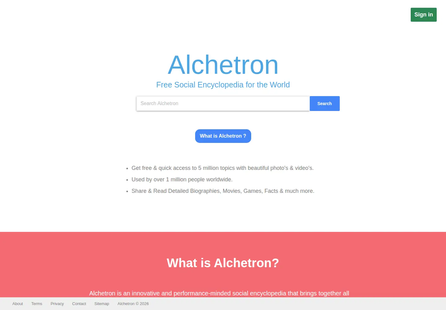 Screenshot of alchetron.com