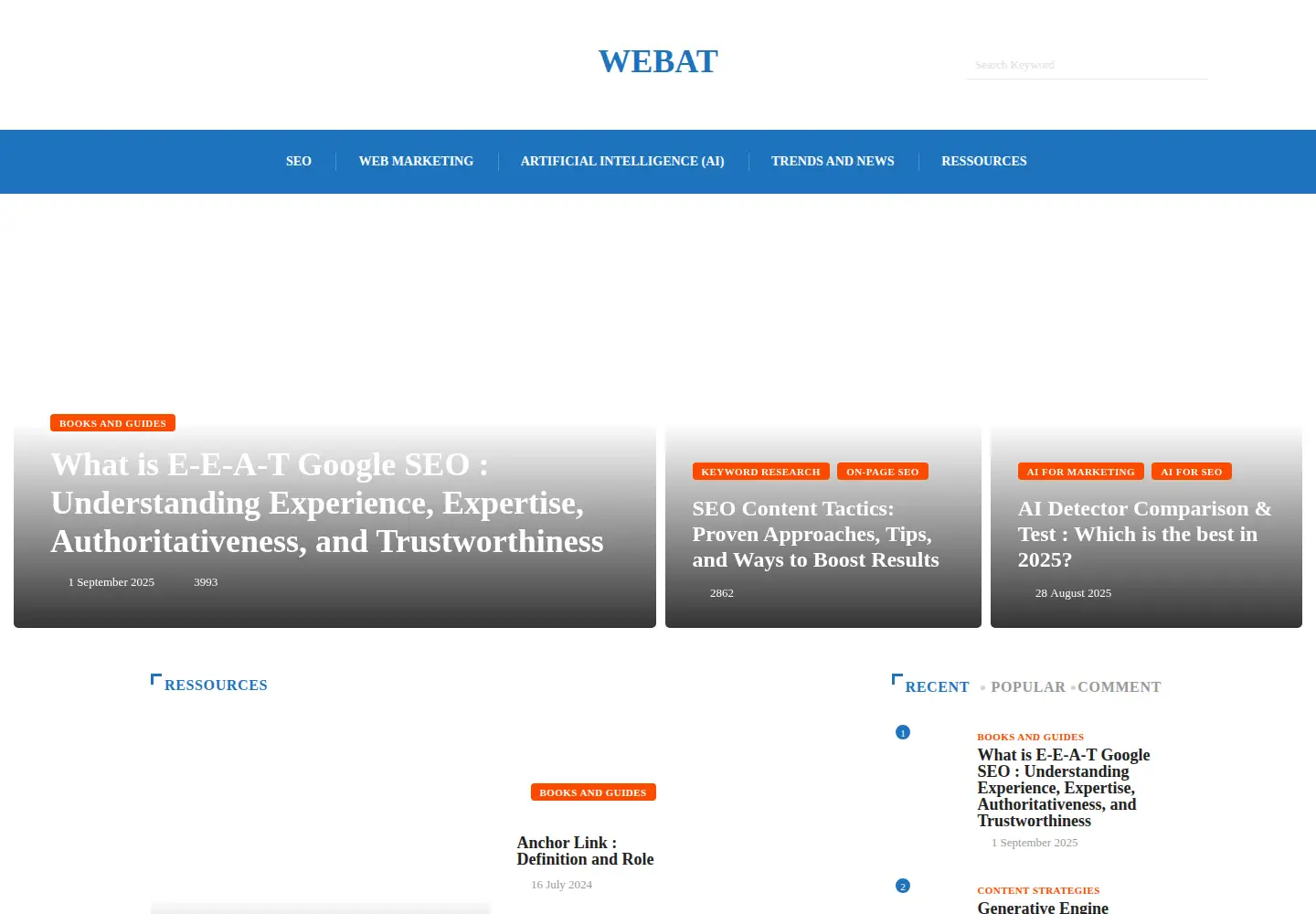 Captured homepage of webat25.org in the current scan