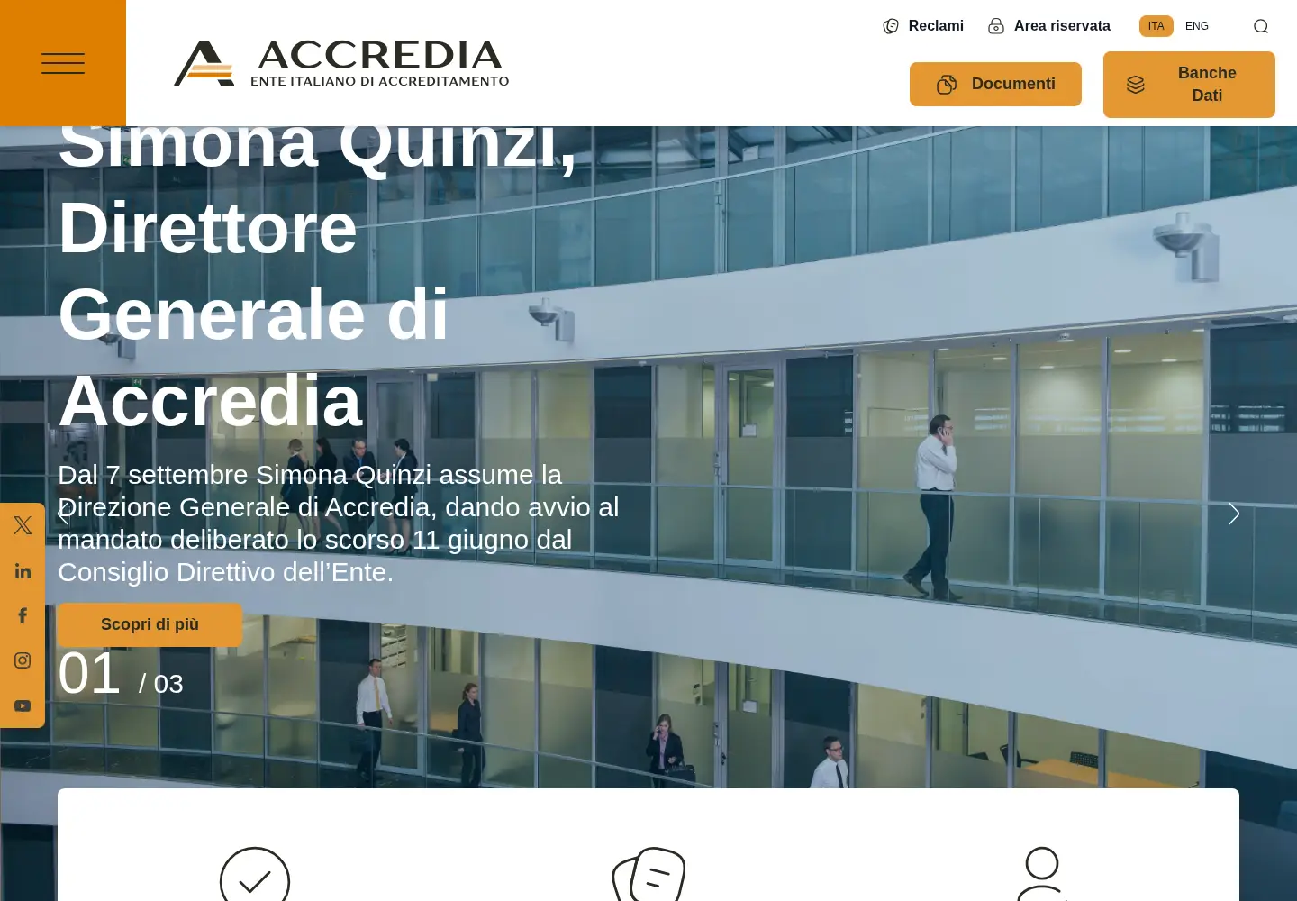 Screenshot of accredia.it