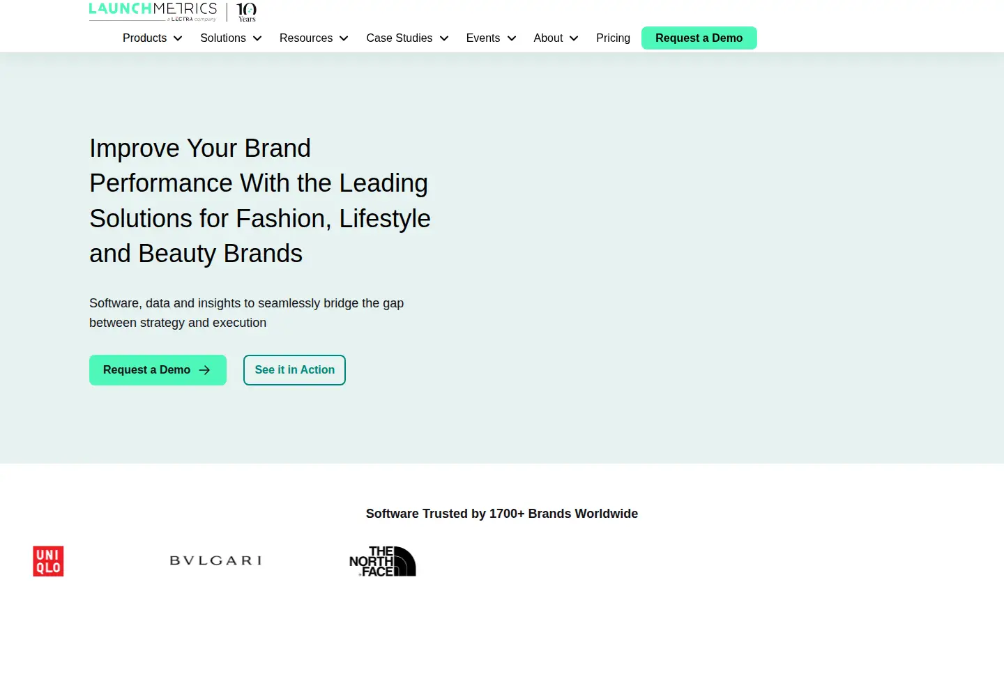 Captured homepage of launchmetrics.com in the current scan