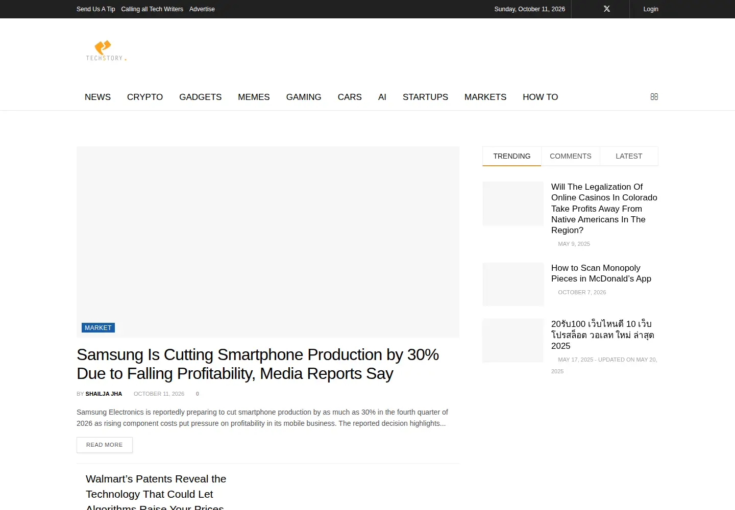 Screenshot of techstory.in