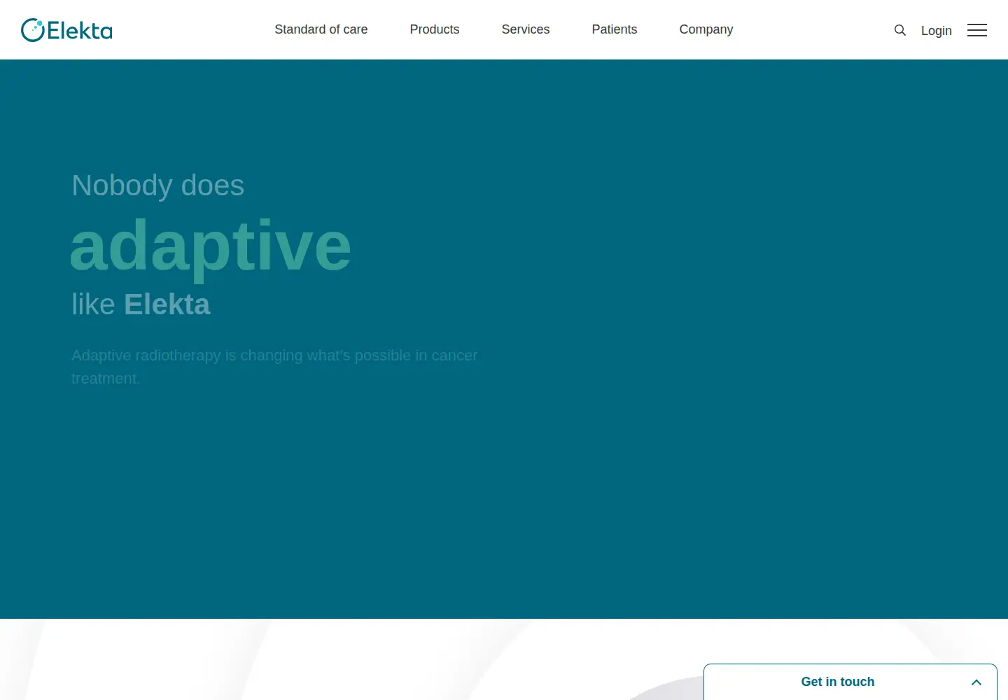 Screenshot of elekta.com