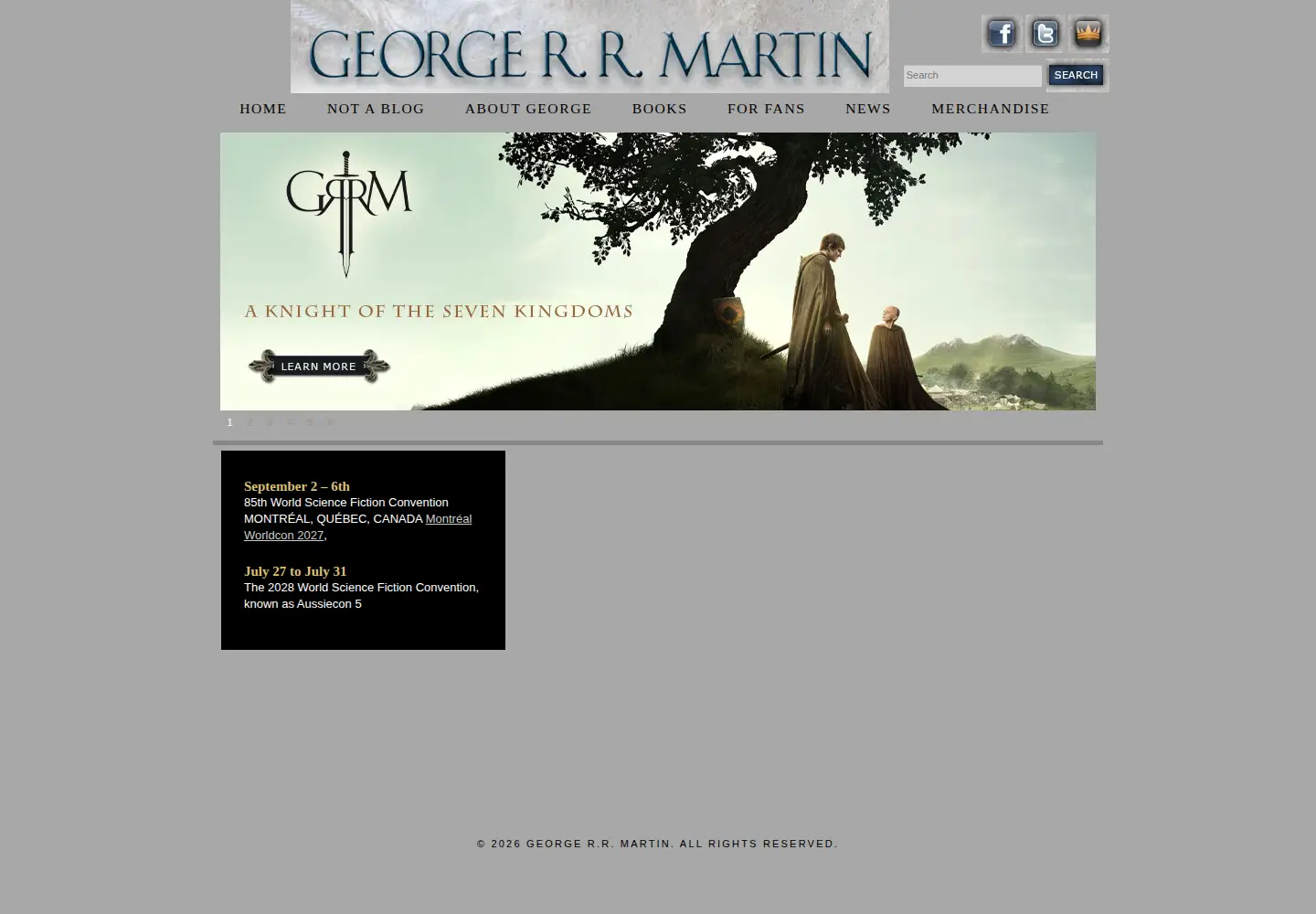 Screenshot of georgerrmartin.com