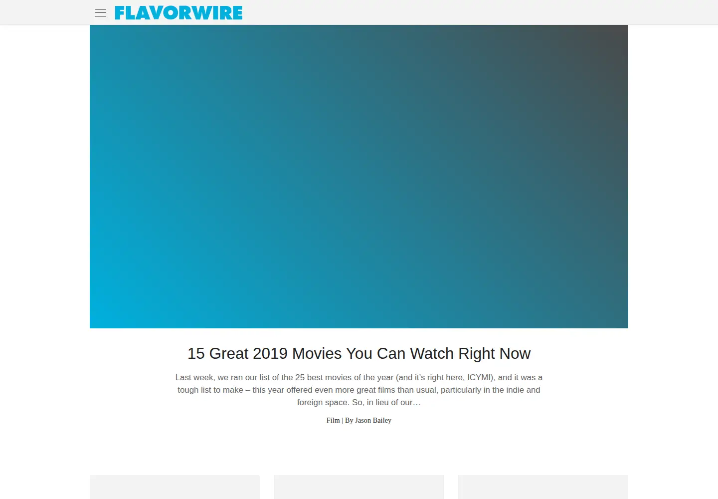 Screenshot of flavorwire.com