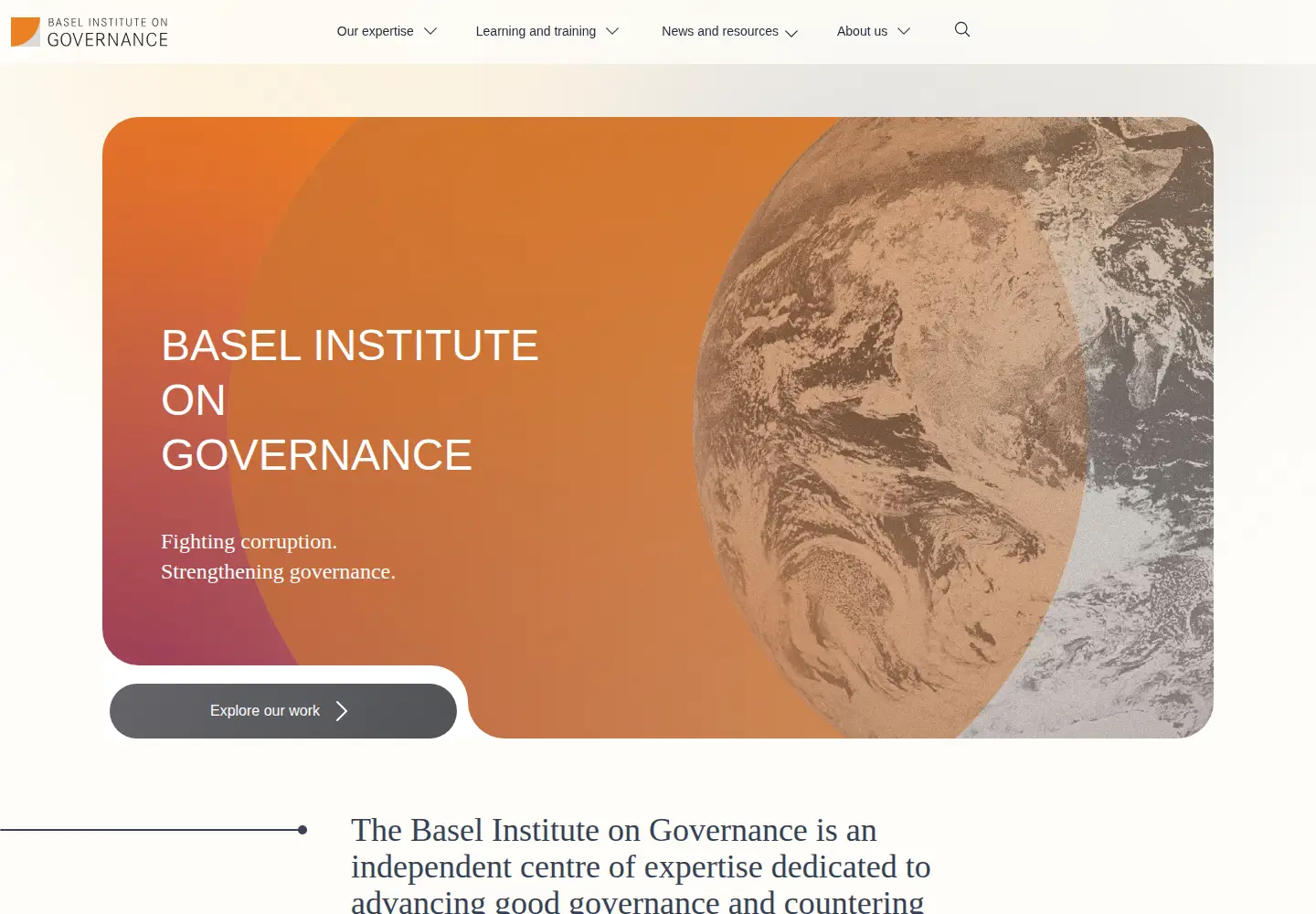 Screenshot of baselgovernance.org