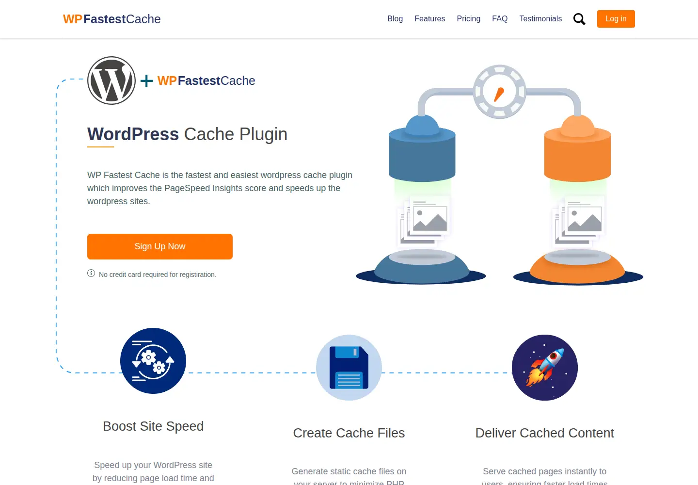 Captured homepage of wpfastestcache.com in the current scan