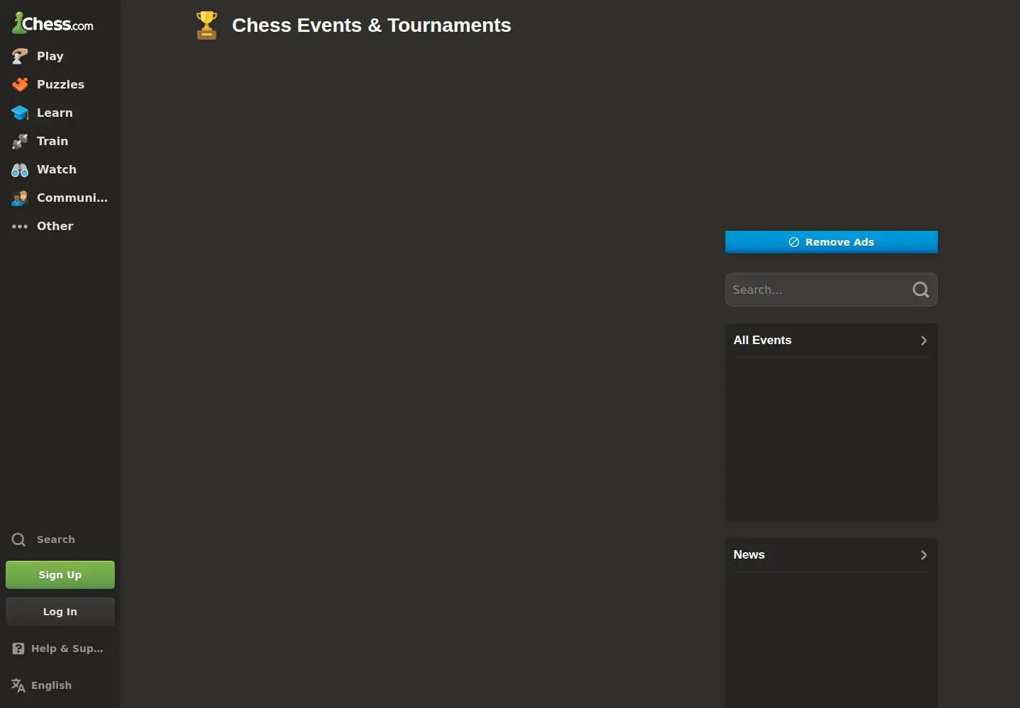 Captured homepage of chess24.com in the current scan