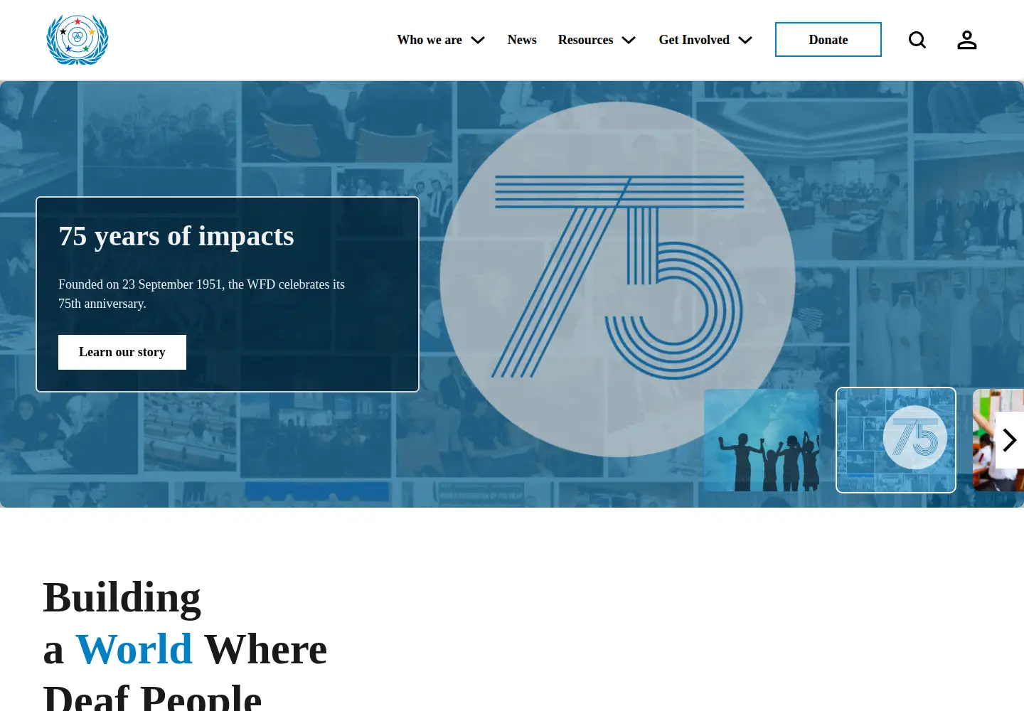 Screenshot of wfdeaf.org