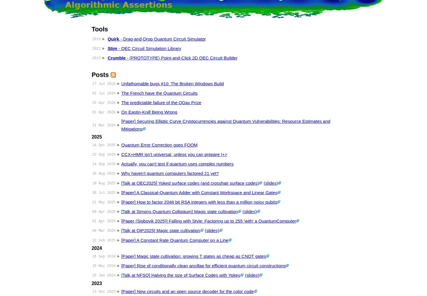 Screenshot of algassert.com
