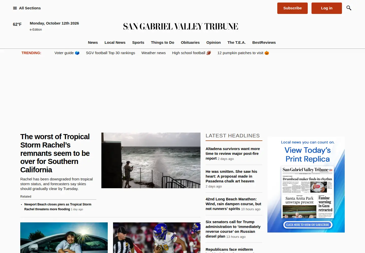 Screenshot of sgvtribune.com
