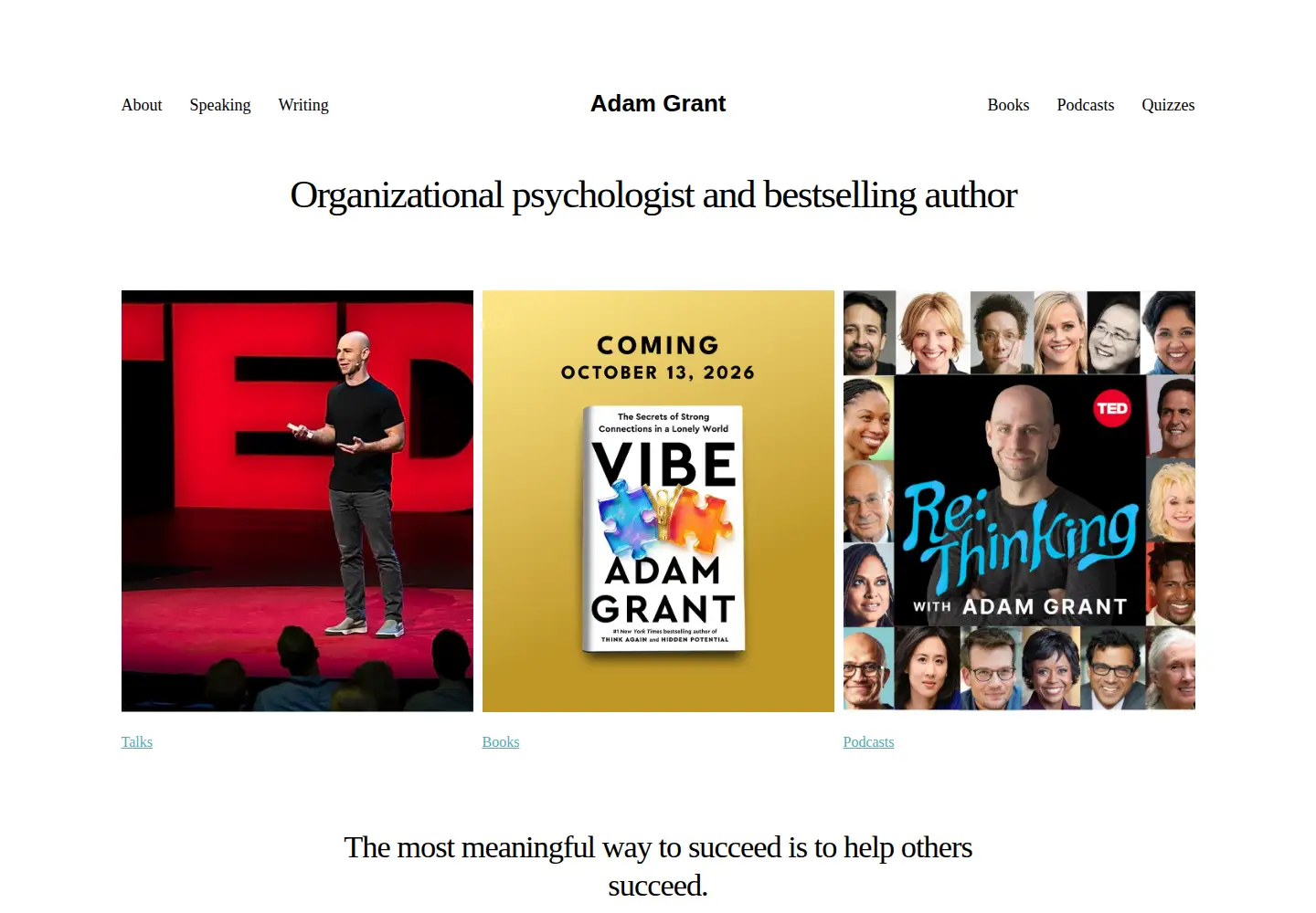 Screenshot of adamgrant.net