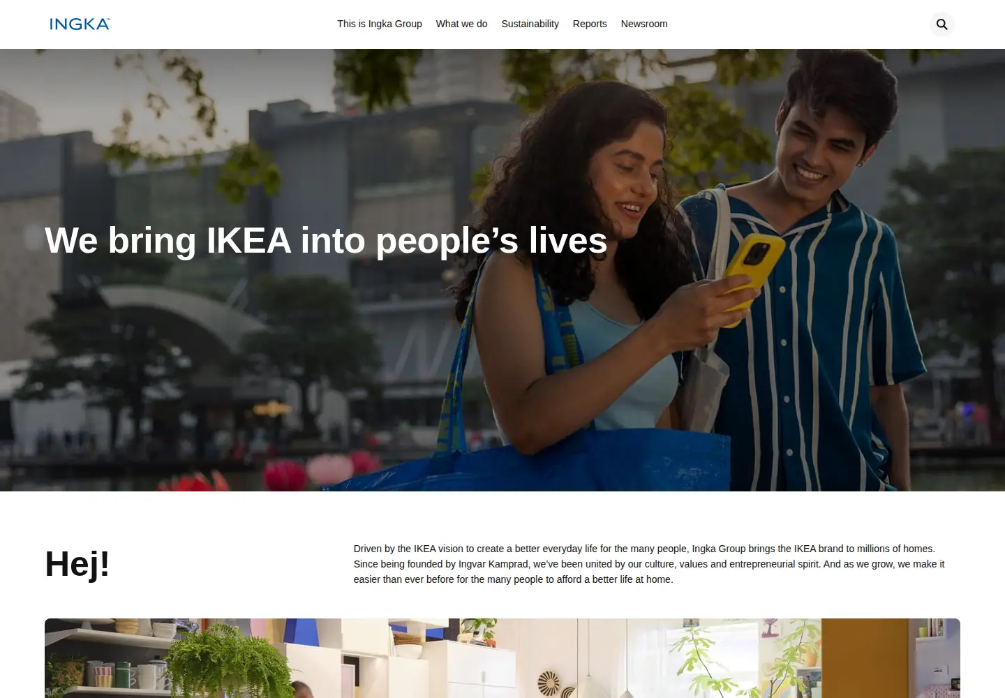 Captured homepage of ingka.com in the current scan