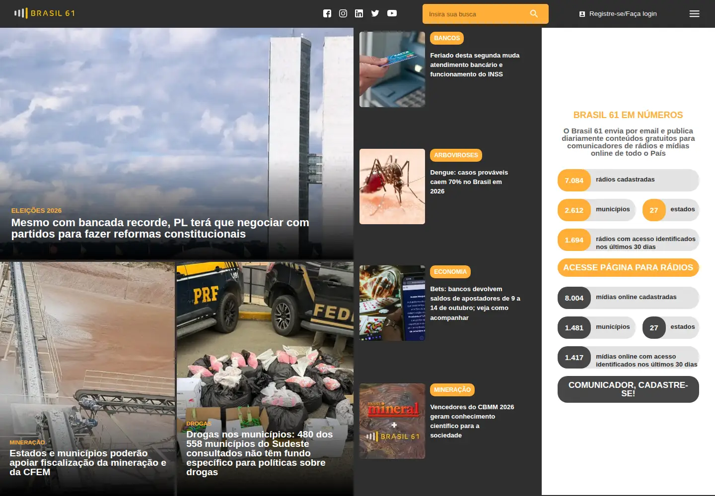 Screenshot of brasil61.com