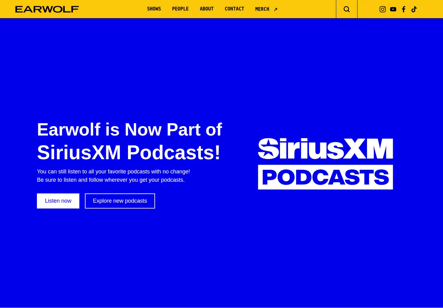 Screenshot of earwolf.com