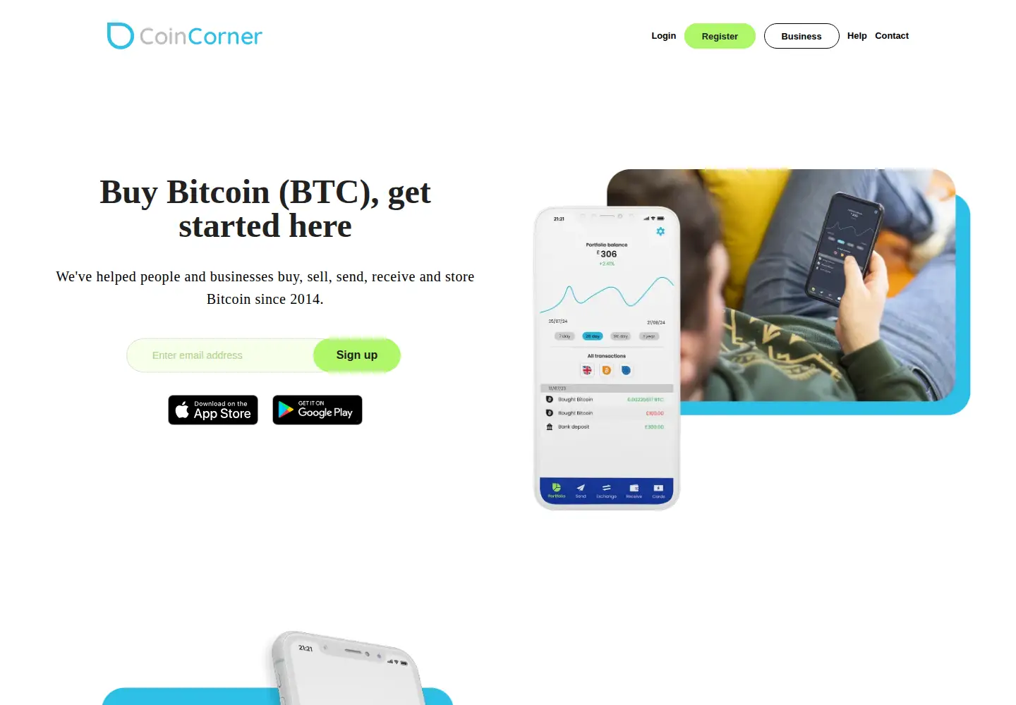 Screenshot of coincorner.com