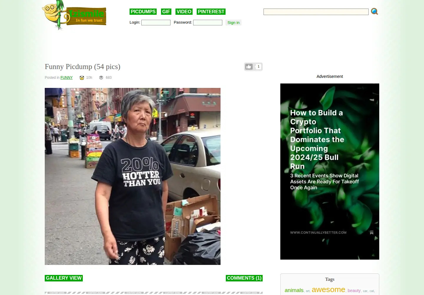 Screenshot of izismile.com