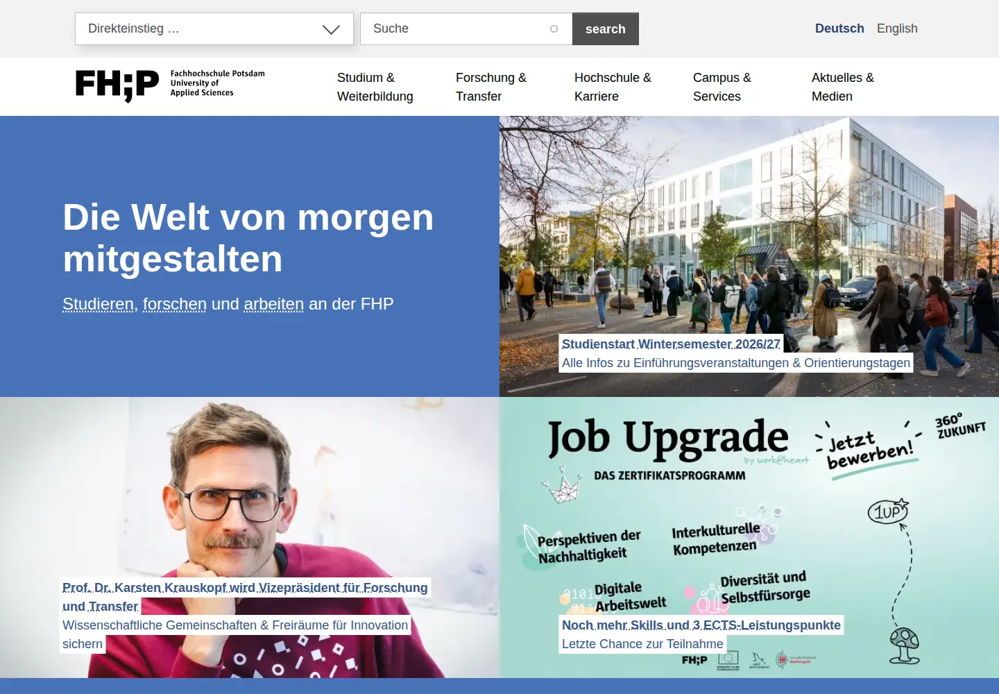 Screenshot of fh-potsdam.de