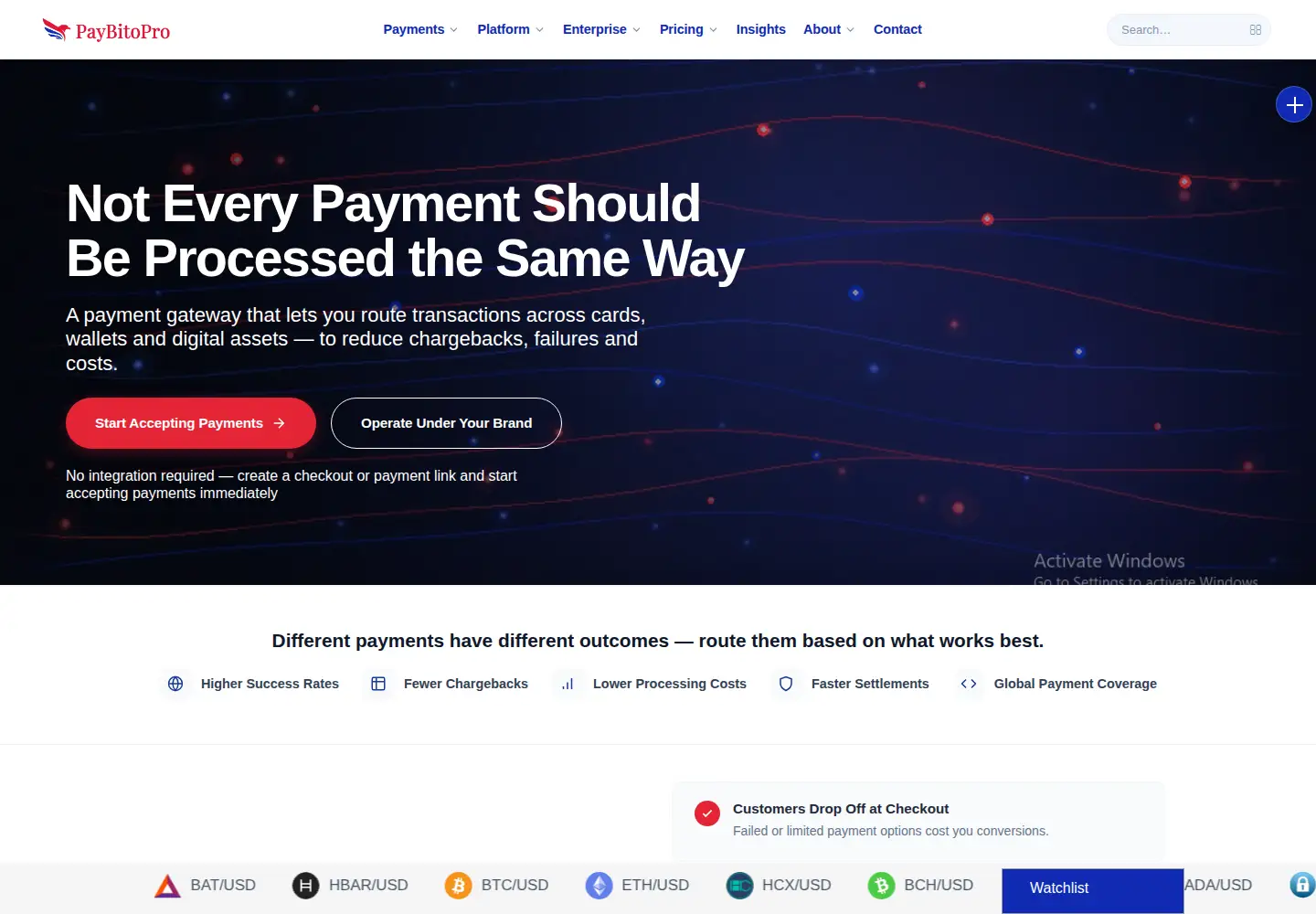 Screenshot of paybito.com