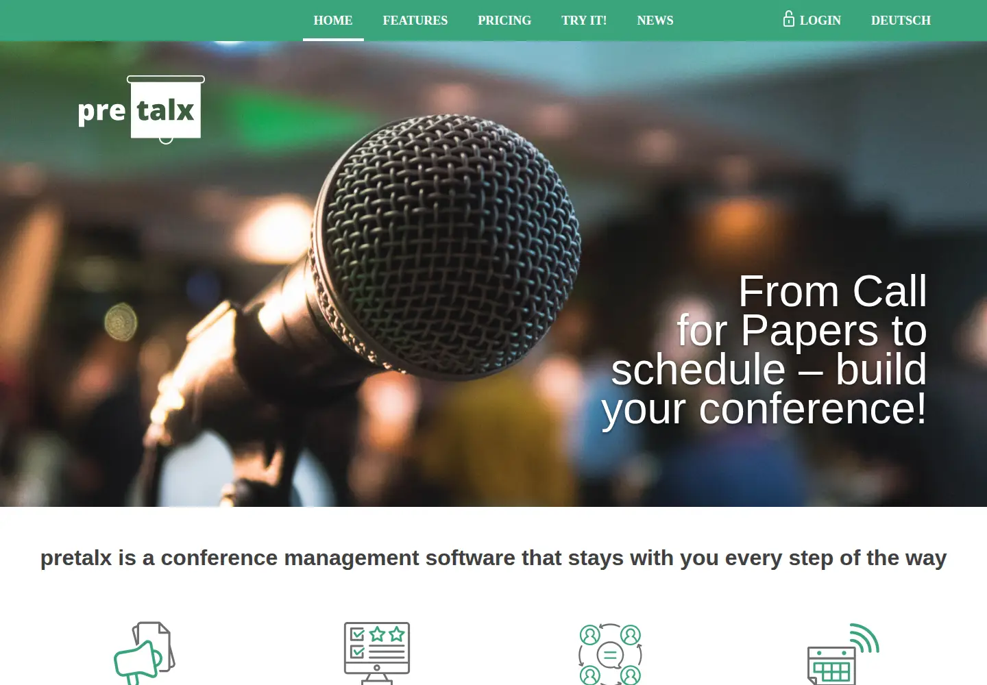 Screenshot of pretalx.com