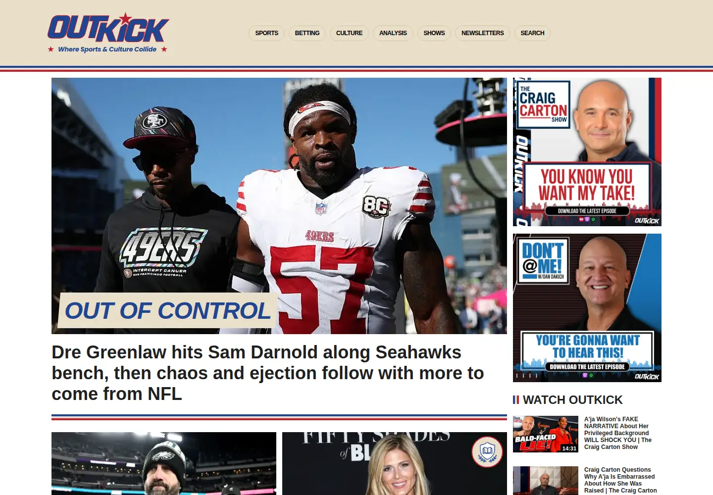 Screenshot of outkick.com