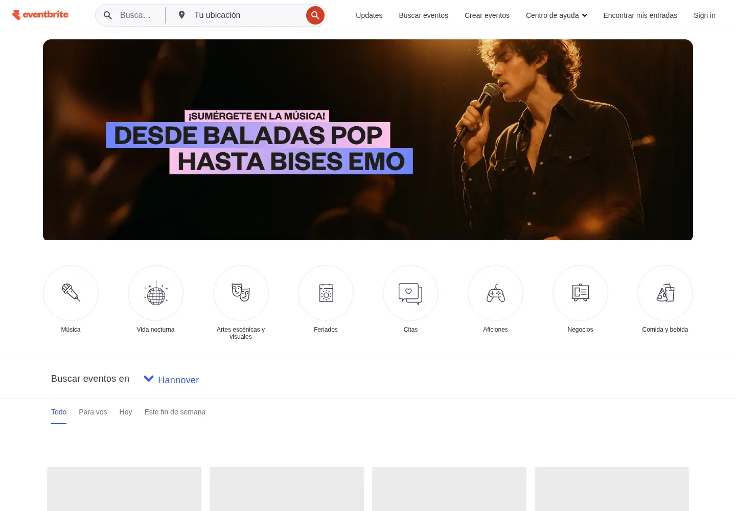 Screenshot of eventbrite.com.ar