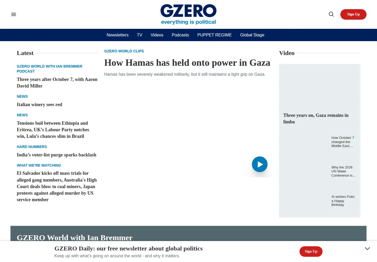 Screenshot of gzeromedia.com