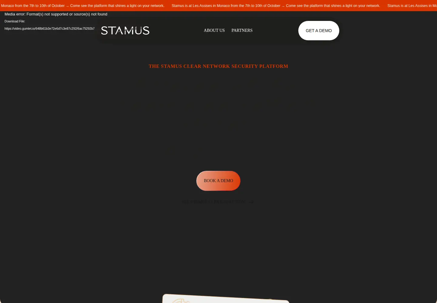 Screenshot of stamus-networks.com
